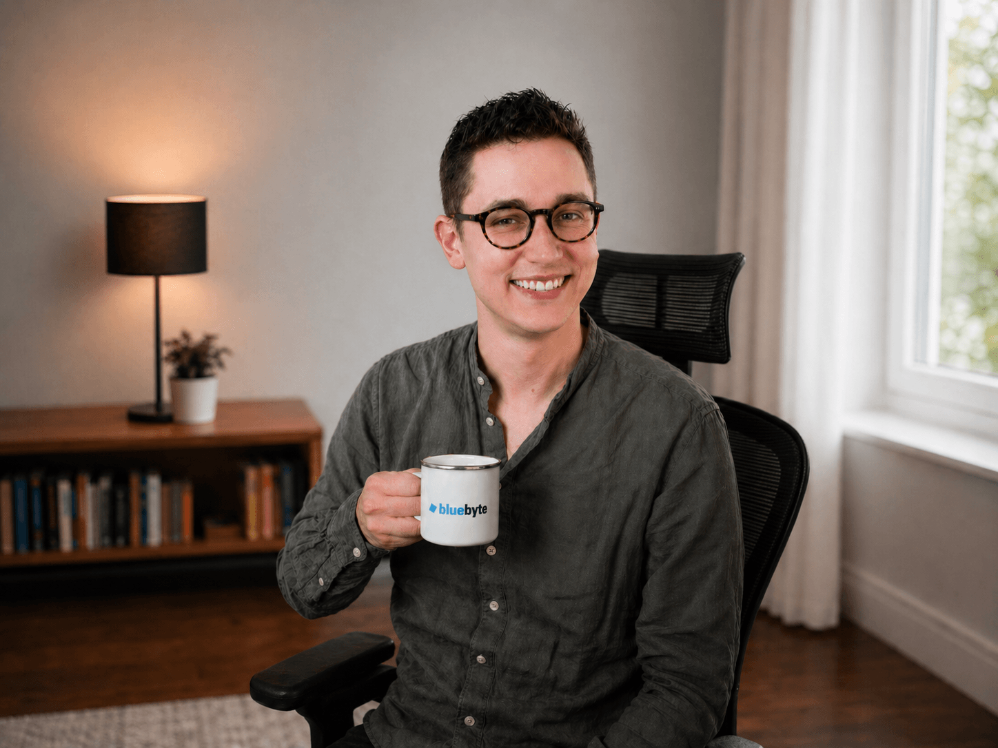 Portratt av Alexander i arbetsmiljo